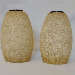 Set Of 2 Textured Glass Pendant Light Globes NEW